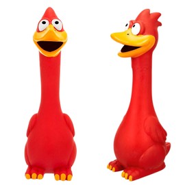 ADWYOBB Large Squeaky Dog Toys 2 Pack Screaming Chicken Dog Noise Maker Latex Squeeze Chicken Reduce Separation Anxiety Animal Aggressive Chew for Small Dogs Medium Large Pet