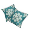 Sivirary Teal Christmas Pillow Covers 18x18 Inch Set of 2,