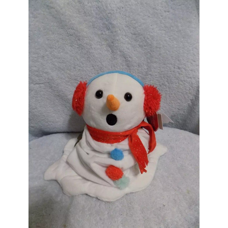 Animated Melting Plush Snowman Approx. 11"- 12" Tall Plays "