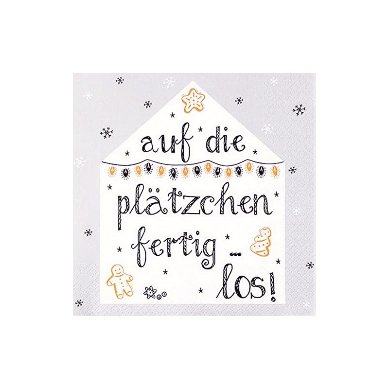 20 Napkins Auf die Pl?tzchen und losbacken | Winter |