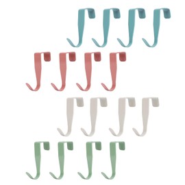 ZIZEV 16Pcs Door Hook Stainless Steel Coat Hook Cupboard Holder for Wardrobe Door Cabinet, Cleaning Cloths