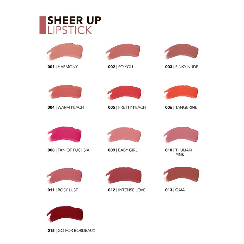 Flormar Sheer Up Lipstick 004 Warm Peach - Moisturising &