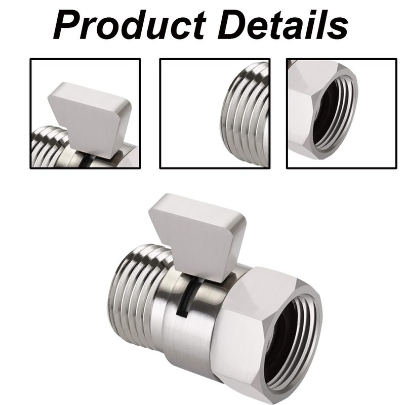 Shower Flow Control Valve, Shower Head Shut-off Valve with Handle