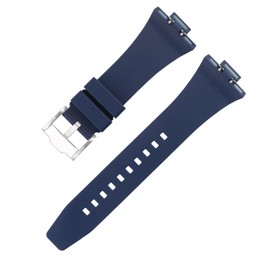 JETHENG Men's Rubber Strap Replacement for 12mm Tissot PRX Powermatic 80 40mm Ladies outdoor work waterproof silicone watch band wrist strap buckle, Blue