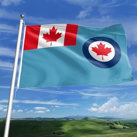 2Packs Canadian Air Force Flag，Single Sided Flag 3x5ft Canada Air Force Flag(1941-1968) 100D Outdoor Garden Flag Banners (2 PCS)