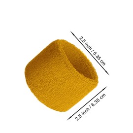 Couver - Muñequeras absorbentes para tenis, fútbol, baloncesto, correr, deportes y entrenamiento, color verde brillante, algodón sólido, rizo Colth (1 par)