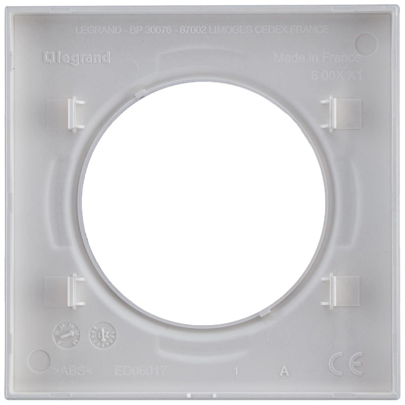 Legrand 600851 Square Dooxie Plate with 1 Post Aluminium Effect