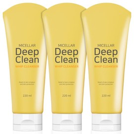 Touch Me Deep Clean Micellar Whip Large Size Cleansing Foam 220ml (3 Pieces) / 터치미 딥클린 미셀라휩 대용량 클렌징폼 220ml 3개
