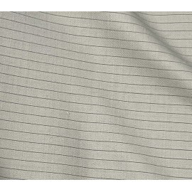 Wowfabric4less123 Beige Black Pinstripe Wool Suiting Fabric 60” Width Sold By The Yard