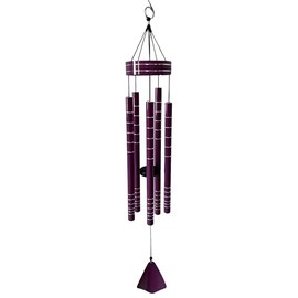 ICE ARMOR 40" Long Purple Tuned Traditional Wind Chime Statue Sculpture Ornament Decoration Garden Decor Ideas for Housewarming, Holidays and Birthdays Great Collectible Addition