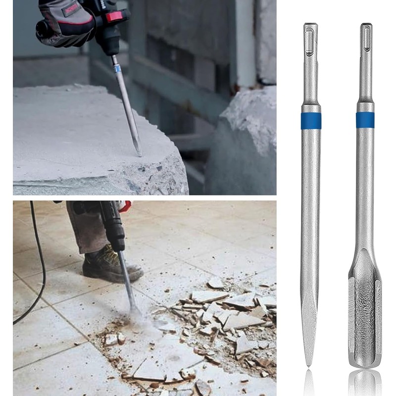HYCHIKA SDS Plus Chisel Set - 4-Piece Consists of 40