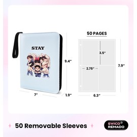 Cute Photocard Binder Cartoon 400 Pockets Photocard Holder Book with Sleeves Photo Album for Lomo Cards