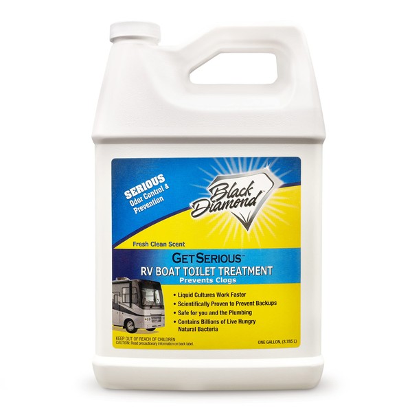 Black Diamond Stoneworks GET SERIOUS RV,Boat,Camper Chemical Toilet Holding Tank Treatment&Deodorizer.Works Faster Than Tablets or Packs in Grey&Black Water. Concentrated with Stress Relief Fragrance