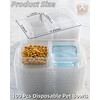 Virtue morals 100 Pcs Disposable Pet Bowls, Plastic Double Dish,