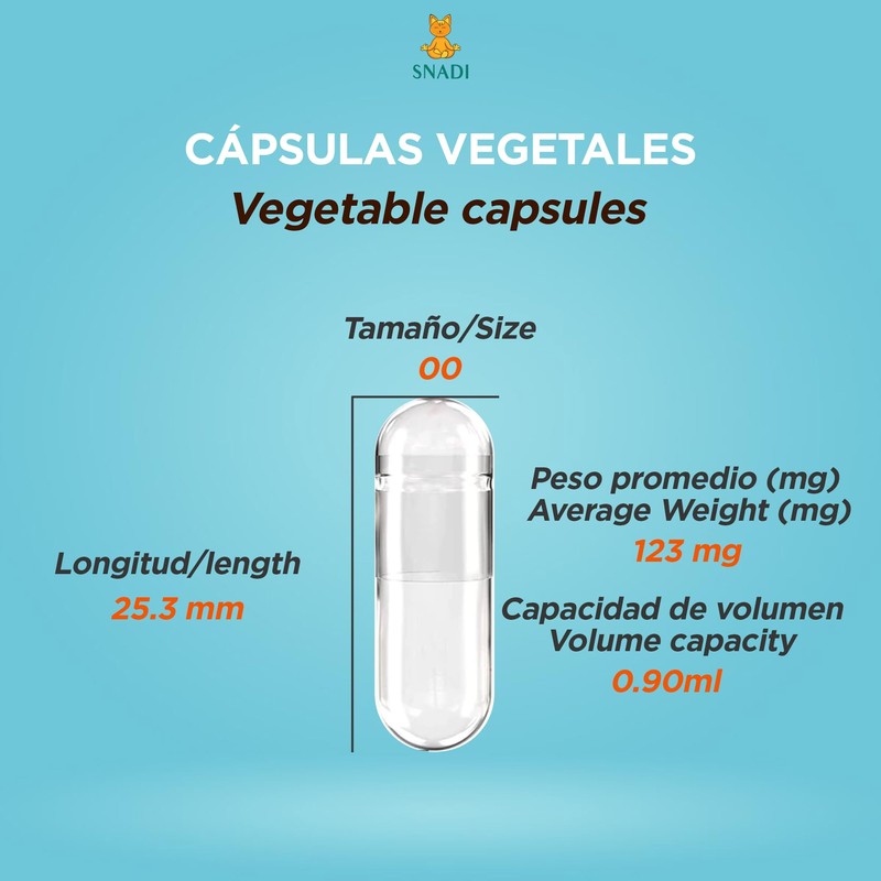 Empty Capsules 00 Vegan - Pack of 1000 Empty Capsules,