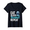 Womens Eat Sleep Baseball Repeat Ice Cream Dripping Drip Baseball