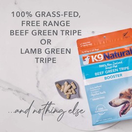 K9 Natural - Grain Free Freeze Dried Dog Food Supplement Booster - Beef Green Tripe, 2.6oz