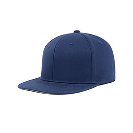 Zylioo S/M/L/XL/XXL/3XL Snapback Baseball Cap for Large / Small Head, Flat Bill Baseball Cap, Sun Protection Running Caps, Blue (navy blue), M - L