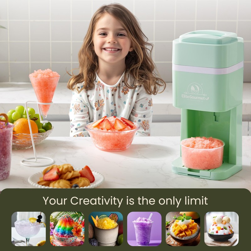 Elite Gourmet Snow Cone & Shaved Ice Maker, ESI2215M, Refreshing
