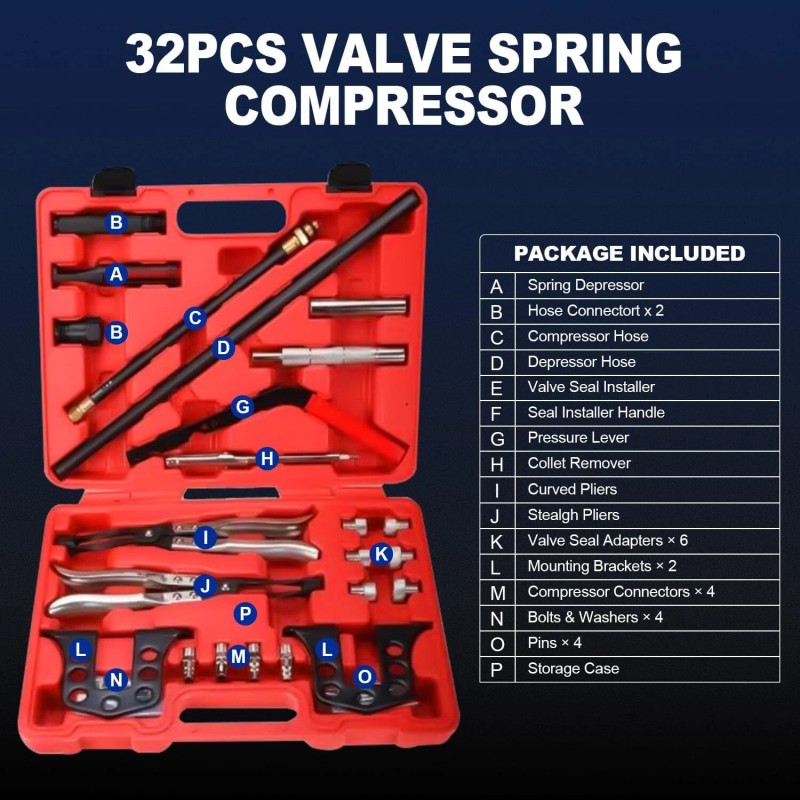 8milelake Overhead Valve Spring Compressor Steel Stem Seal Installer Remover