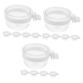 HANABASS 15 Piezas Alimentador De Agua para Loros Comederos para Pájaros Contenedor De Comida para Pájaros Comedero para Pájaros Cuenco para Comida para Pájaros Cuencos Reutilizable