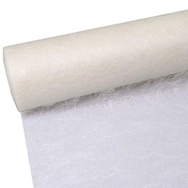 Sizoflor Table Runner - 25 Metre Roll + 300 Mini Decorative Diamonds Free (30 cm Wide, Cream White)