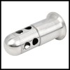 Hihaha 60mm Universal Motorcycle Exhaust Pipe Baffle Can Silver Tone
