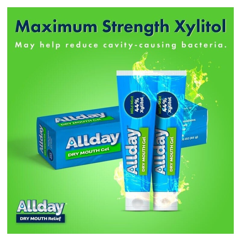 Allday Dry Mouth Gel - Maximum Strength Xylitol, Fast Acting