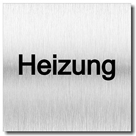Door Sign Heating UV Print 12 x 12 cm 3 mm Aluminium Composite Made in Germany Item No. 2119