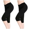Women's 3/4-Length Sports Capri Leggings Underskirt Short Leggings - Elastic