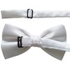Tieworld Men's Formal Tuxedo Banded Pre-Tied Bow Tie Set, Blanco