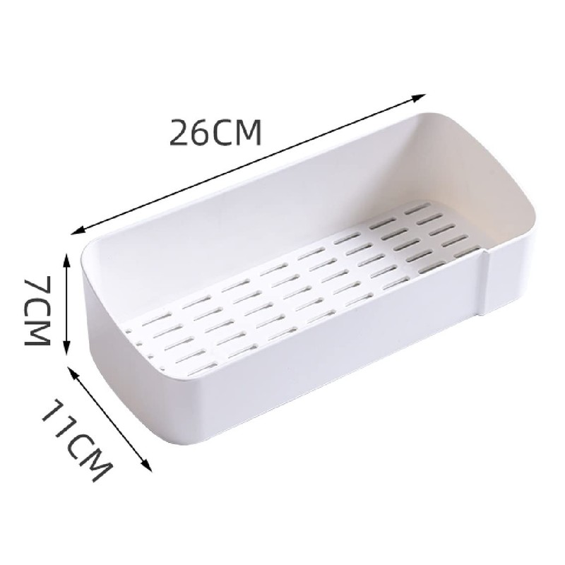 Fineget Plastic Shower Caddy Adhesive Wall Shower Shelves for Bathroom