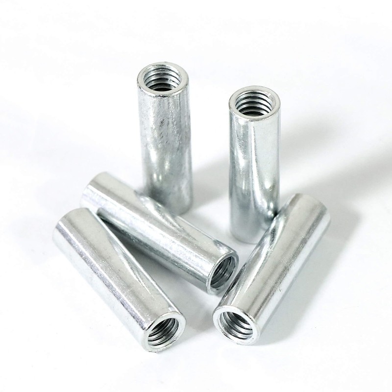NIDAYE 20 Packs 1/4"-20 Round Rod Coupling Nuts, UNC Threaded