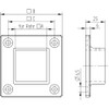 CROSO CN4900210 Wall and Floor Flange for Square Tube 40