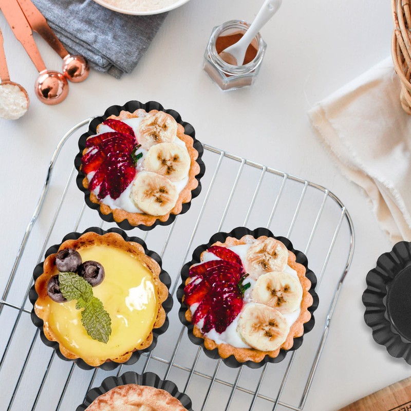 WeeGoo Mini Tart Tins 24 Pack Egg Tart Tin 3