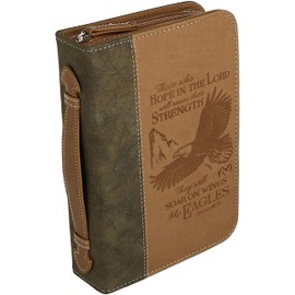 Divinity Boutique Bible Case for Men and Boys - Extra-Large Faux Leather Bible Cover for Church, Study, Travel - Fits Books up to 10” x 7.5” x 1.5”