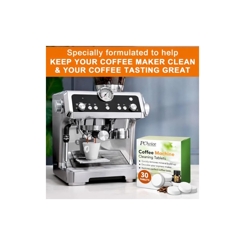 Coffee Machine Cleaning Tablets - Descale & Restore Flavor