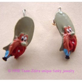 Team-Zebra Funky Earrings & Novelty Jewelry Funky YOSEMITE SAM EARRINGS-Loone