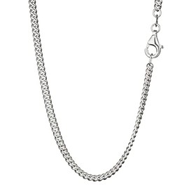 NKlaus Necklace 55 cm Curb Chain Round 925 Silver Necklace 2.50 mm Wide Silver Chain 4126, Sterling Silver