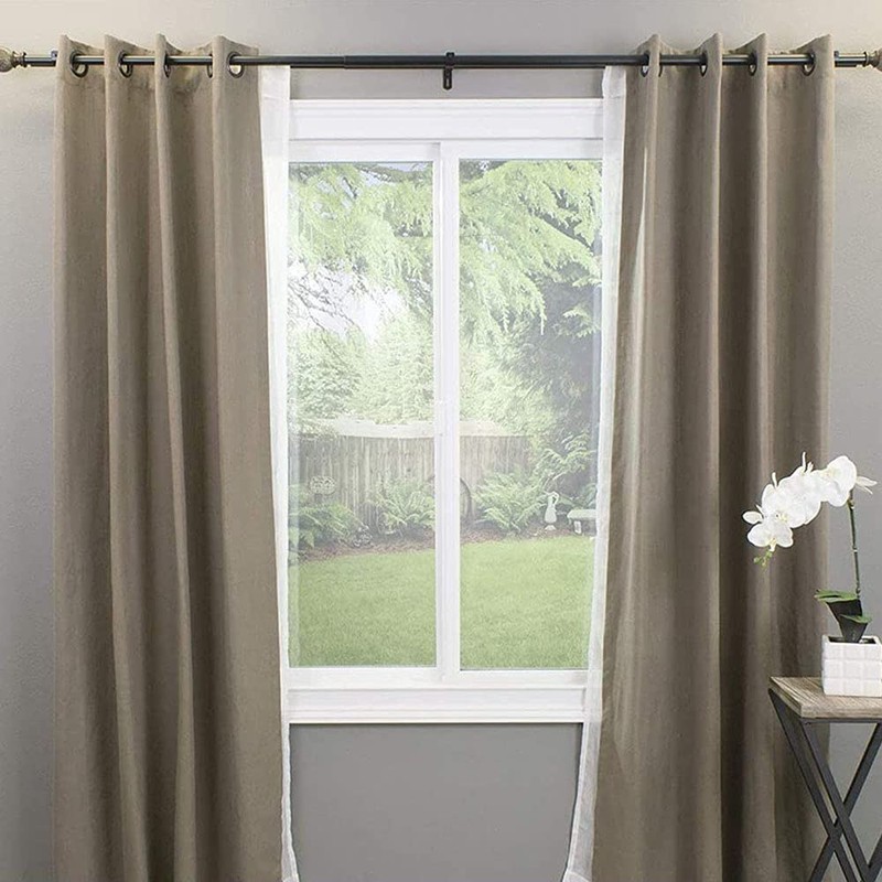 ANCLLO Heavy Duty Curtain Rod Brackets Double Curtain Rod Holders,