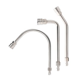 Pressure Washer Extension Wand with Gutter Cleaner Attachment, 30° 90° 120° Curved Rods, 1/4" Quick Connect Power Washer Lance, 4000 PSI
