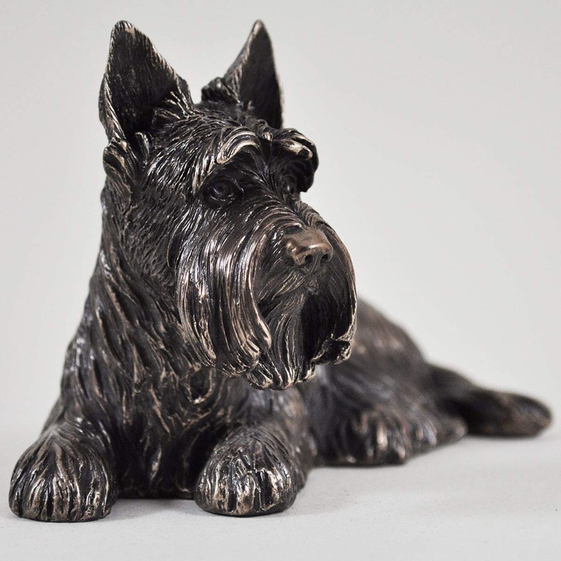 Fiesta Studios Bronze Small Scottish Terrier Dog Statue Scottie Sculpture
