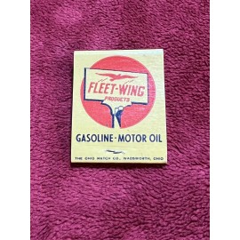 Fleet Wing Vintage NOS Fleet Wing Gas Matchbook, Lite Star Oil in Upper Sandusky, OH.
