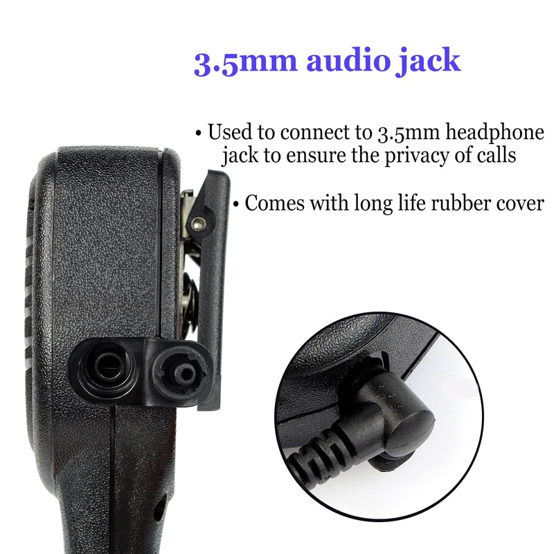 Retevis Walkie Talkies Speaker Mic,Compatible with Motorola CP200 CP200D CP100D