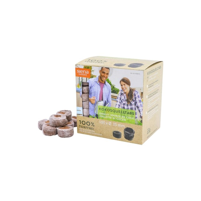 Siena Garden Coconut Source Tablets with Net Diameter 35 mm