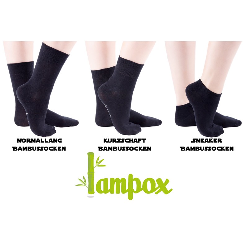 lampox Bamboo Socks (6 Pairs) Breathable Socks Business Sports Running