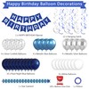 CANREVEL Blue and White Happy Birthday Decorations, Happy Birthday Banner,