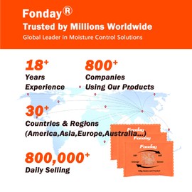 100g x 10 Packs Fonday Rechargeable Silica Gel Desiccant Packets Fast Reactivate Desiccant Bags Moisture Absorbers for Storage Bins, Suitcase, Safe, 3D Filaments, Electronics