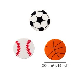 Honbay 90PCS Foam Sports Balls Stickers Self Adhesive Basketball Baseball Soccer Stickers Decals for Ball Themed Party Decorations Scrapbooking (3 Style)