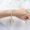 LIUANAN 18K Golden Birthstone Bracelets for Women Dainty Natural Stone